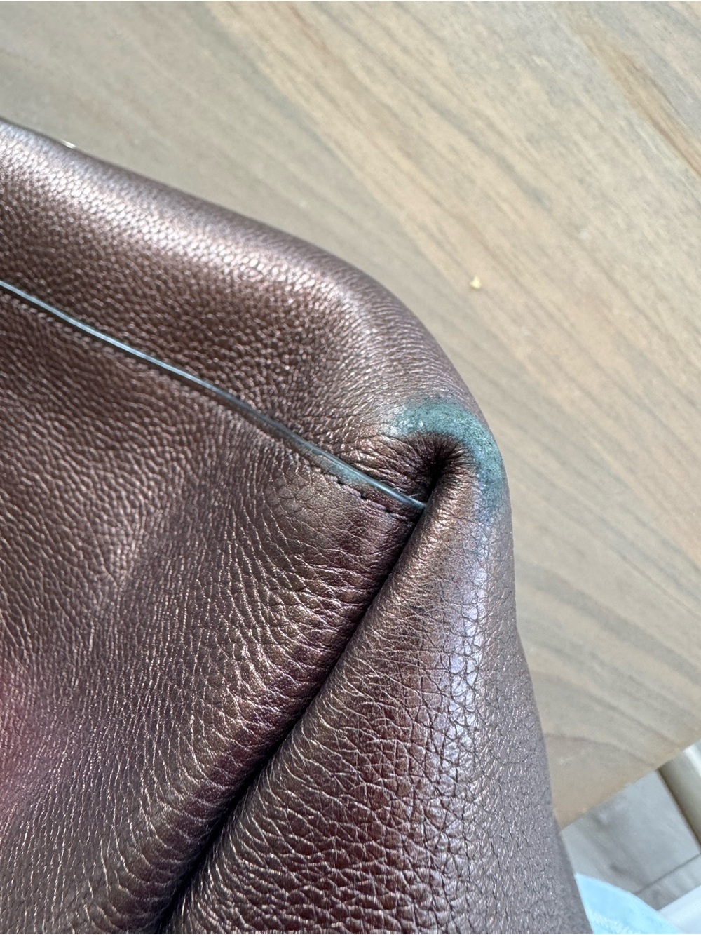 Coach Pebbled Leather Market Tote Bag in Burgundy - Picture 11 of 13